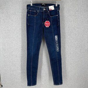 Express Womens Denim Perfect Ankle Skinny Jean Size 2 Dark Wash Center Seam NEW